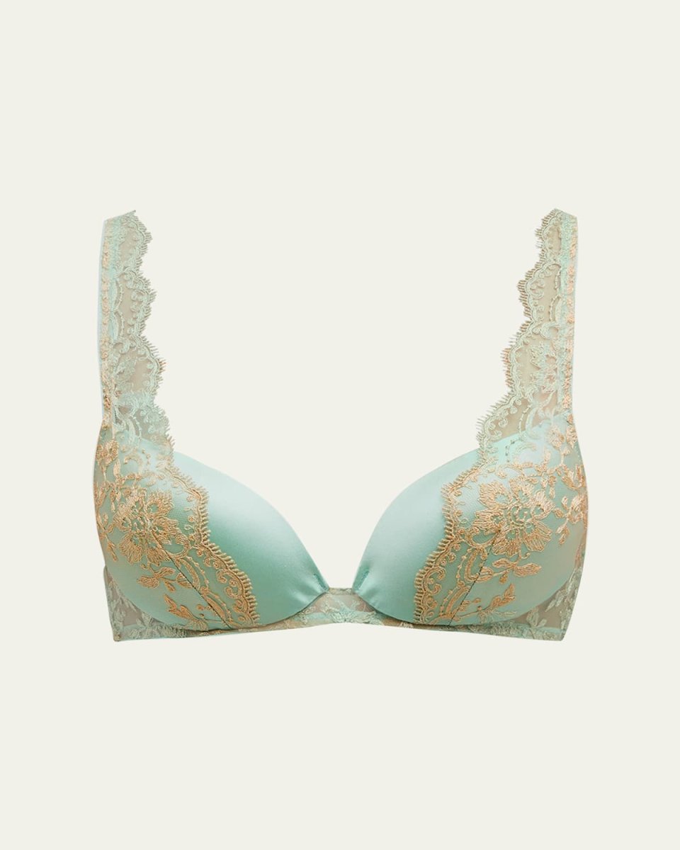 Lace-Trim Padded Push-Up Bra
